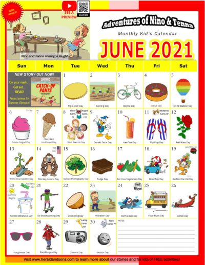 Monthly Kid’s Calendars – Herald and Sons Publishing