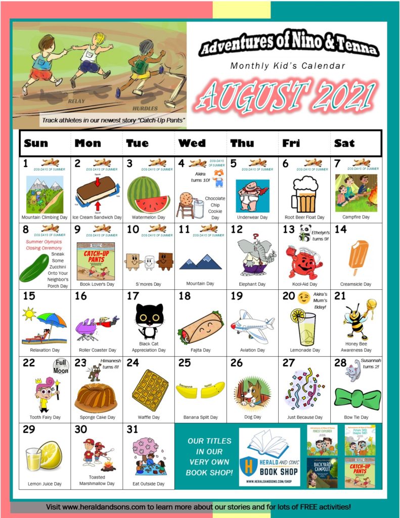 Monthly Kid’s Calendars – Herald and Sons Publishing